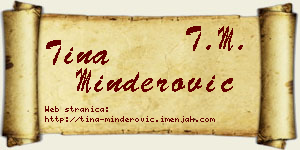 Tina Minderović vizit kartica